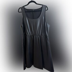 Torrid Black “Leather” Skater Dress